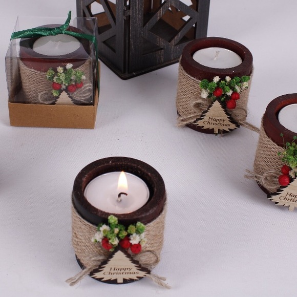 *NWT BUNDLE OF 7 HOMEMADE TEA CANDLE HOLIDAY GIFT BOXED W/RIBBON - Picture 5 of 10
